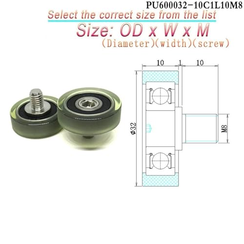Roulements rigides à billes PU600032-10C1L10M8 diametre 32mm - 3