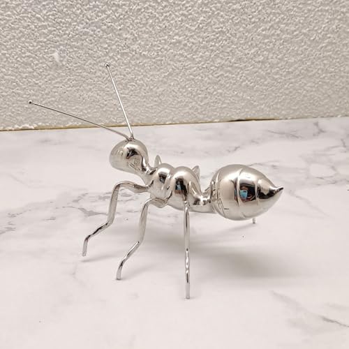 Figurine de fourmi argentée objet décoration bureau chambre ado - 6