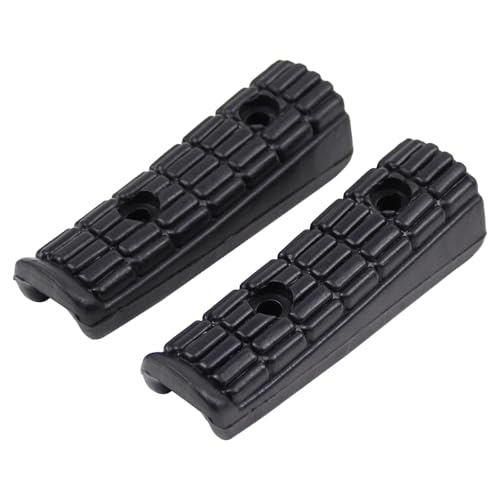 Motorrad Fußstützen Vorne Fußraste Pedal Stifte vordere Fußrasten Vordergummis Gummi Fussrasten Fußpedale Vorderpedal schwarz links und rechts für Yamaha TDM 850 4TX 1991-2001 TRX 850 TRX850 1995-1999