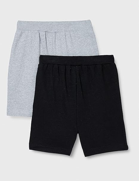 Image of Clotth Theory Boys Cotton Shorts Pack of 2 | Soft Breathable Fabric | Elastic Waist | Casual Wear Kids Comfortable Shorts