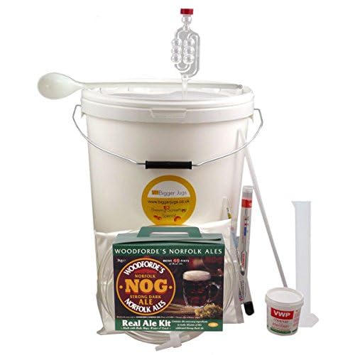 40 Pint (5 Gallon) Homebrew Beer Making Starter Kit - Woodfordes NOG Porter Style Beer. Home Brew Microbrewery