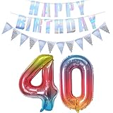 Material de los globos: lámina de aluminio. Color: arcoíris. Fabricado en material de alta calidad, el globo es seguro y, después del llenarlo con aire, se puede almacenar durante más de 5 – 7 días y se puede llenar con helio de 7 – 10 horas.