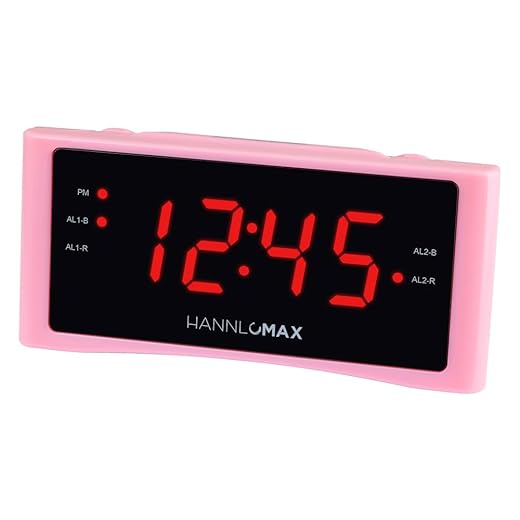 HANNLOMAX HX 151 CR Alarm Clock Radio, PLL AM/FM Radio, Dual Alarm, 1 . 2 " Red LED Display, AC