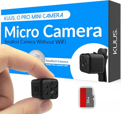 KUUS. 0.9 inch Hidden Camera, Micro Spy Camera, Small Camera, Hidden Cameras for Home. Miniature...