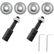 2Sets 8mm Motor Arbor Adapter Bench Grinder Extension Shaft Threaded Shaft Backing Kit Shaft Arbor Extender for Polisher Sander Polishing Grinding Buffing Wheel Rotary