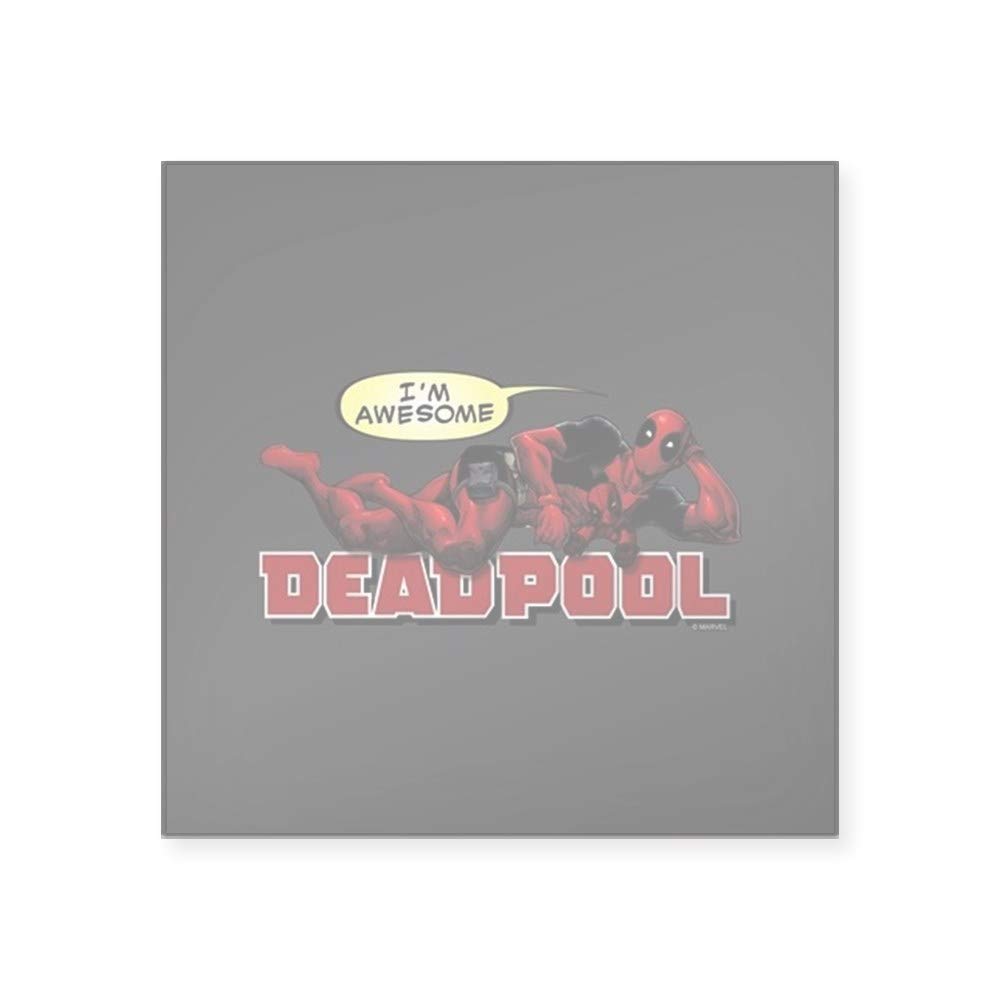 CafePress Deadpool Awesome Square Sticker 3 X 3 Square Bumper Sticker Car Decal, 3"x3" (Small) or 5"x5" (Large)
