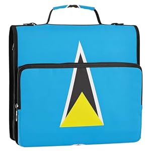Joitme St. Lucia Flagge D-Ringordner Hellblau