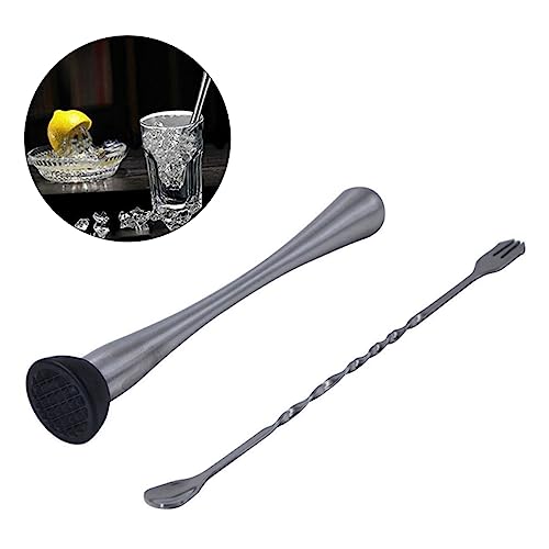HOLIDYOYO Stainless Steel Bartending Set Muddler Stirrer Cocktail Tools for Home Bar