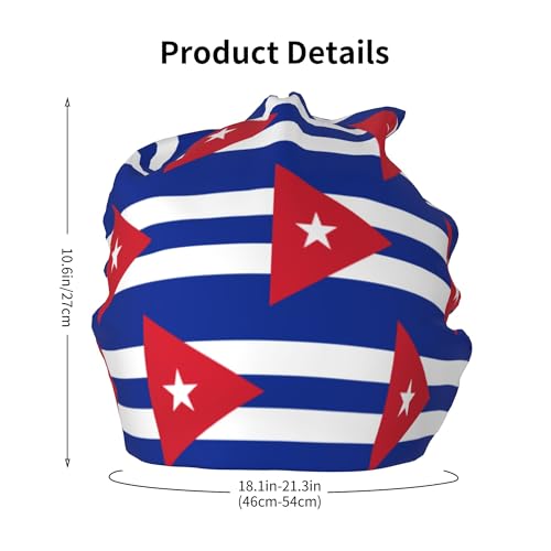 Cuba Flag Children Hip Hop Knitted Hat Kids Elastic Leisure Knit Cap Warm Sleep Beanies Black2
