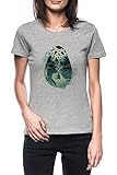 Normale Passform Auslösen Von Leben Damen Grau T-Shirt Kurzarm Women\'s Grey T-Shirt XL