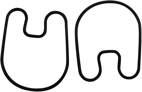 ETTE Par de tubos de sello de escape de cardán con junta tórica de montaje de espejo de popa sustituye a MerCruiser 41802 9F-116-07 Alpha/Bravo