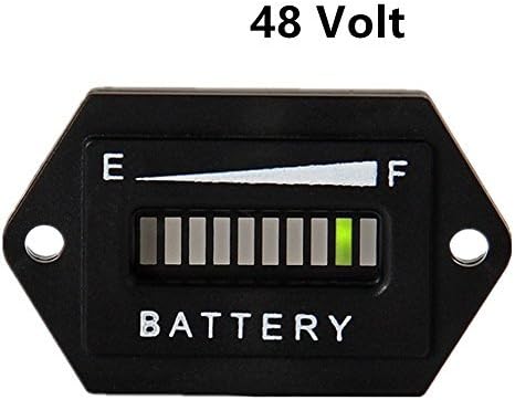 AIMILAR Golf Cart Battery Meter Battery Charge Discharge Status Indicator Gauge for Lead-Acid Battery Club Car 48V (48V)