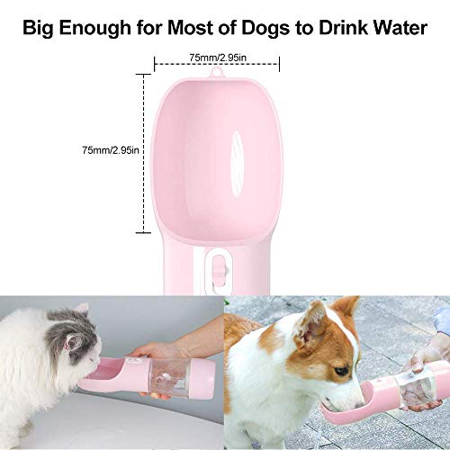 Dog Travel Water Bottle,Portable Dog Water Bottle Pet Drinking Bottle Drink Cup Dish Bowl Dispenser for Walking… - Image 5