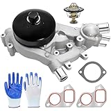 Jkorkm AW6009 Water Pump with Thermostat for 4.8 5.3 6.0 6.2L 2007-2020 Chevy Silverado Tahoe