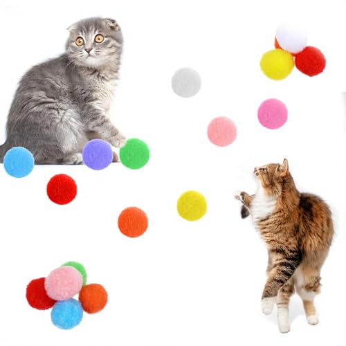 Tyqour 100 Stück Bunte Pompons zum Basteln, 3cm Bunt Filzkugeln Pompoms Bommeln zum Basteln Groß Pompons Bunte Pom Poms für Weihnachten Ostern Kinder DIY Kreativen Handwerk Dekorationen