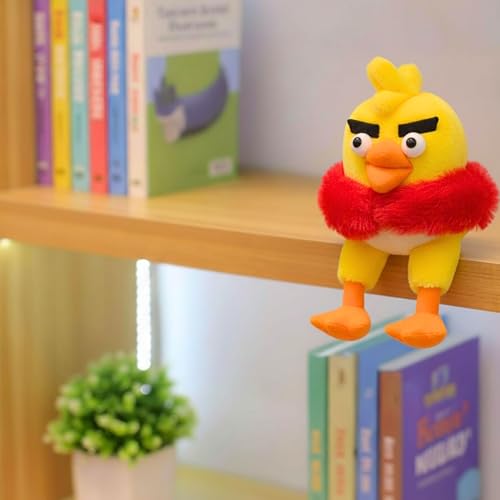 Image of Tickles Standing Angry Bird Cartoon Character Soft Stuffed Plush Toy for Kids Birthday Gifts (Color: Yellow Size: 30 cm)