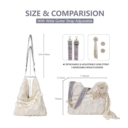 Boho Purses Bags for Women Hand Retro Tote Bag Shoulder Hobo Bag Casual Tassel Shoulder Handbag4