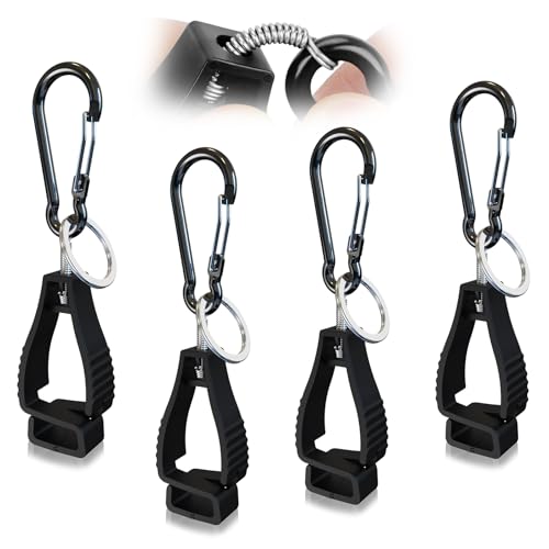NANHONG 4-Pack Work Glove Clips Glove Holders for Duty Belts Black