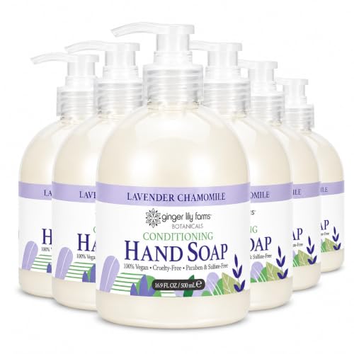 Image of Ginger Lily Farms Botanicals Hand Soap, 16.9oz /6pk, Lavender Chamomile