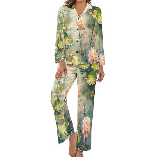 Pyjama femme deux pièces d'intérieur chic et confortable en grande taille