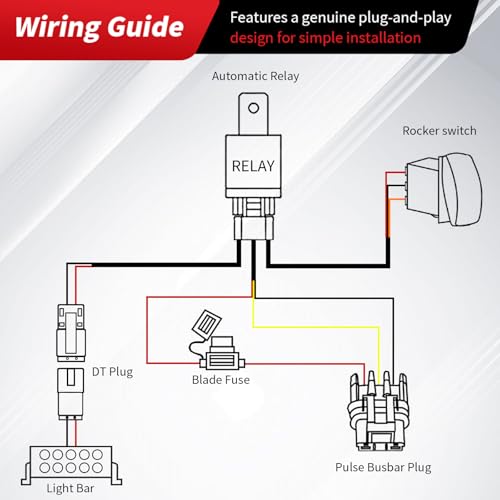 Image of Light Bar Wiring Harness Kit 14AWG for Polaris Ranger RZR General