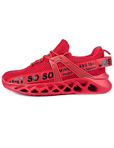 Legou Tenis de correr para hombre, ligeros, transpirables, modernos, informales, para caminar, atletismo, tenis, gimnasio, deportes, Red, 47 1/3 EU