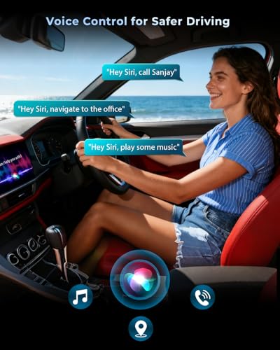 Image of CEROAN 2-in-1 Wireless CarPlay Adapter & Android Auto Wireless Adapter with Bluetooth 5.3 & 5GHz Dual-Band WiFi - Plug & Play, Wired to Wireless, Auto Reconnect for Lag-Free iOS /Android (Mini Mode)