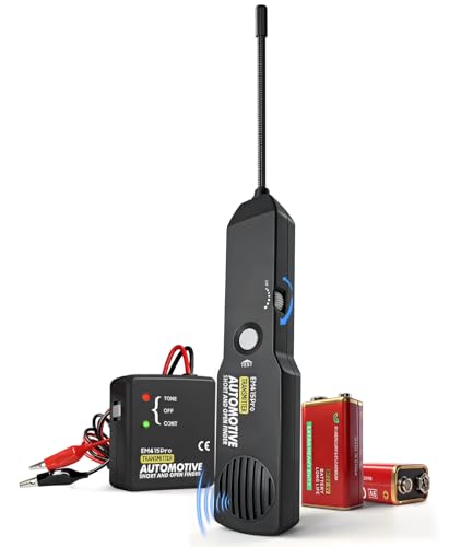 VEHLIVE EM415Pro Wire Tracer Electrical Automotive Open & Short Finder With Battery 6-42V DC Circuit Tester Automotive Circuit Breaker Finder Fault Probe Wire Tracker Electrical for Car Boat Trailer
