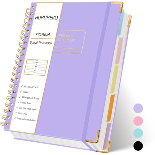Carnet de notes à 5 sujets Huhuhero pour ne plus perdre vos notes de cours et réunions de bureau