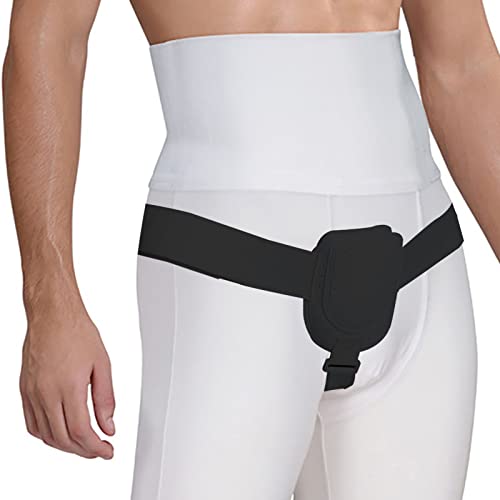 Cinturón para Hernia Inguinal para Hombres - Braguero de Soporte para Hernia Inguinal - Lado Izquierdo O Derecho - Hernias Femorales - Adecuado para Usar Antes Y Después de La Cirugía Cover