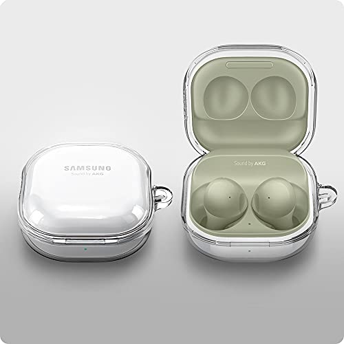 Image of Spigen Galaxy Buds2 Pro /Buds2 /Buds Pro /Buds Core /Buds FE Case, Carabiner Included, Shock-Proof, Light & Compact Cover, (Ultra Hybrid) - Crystal Clear