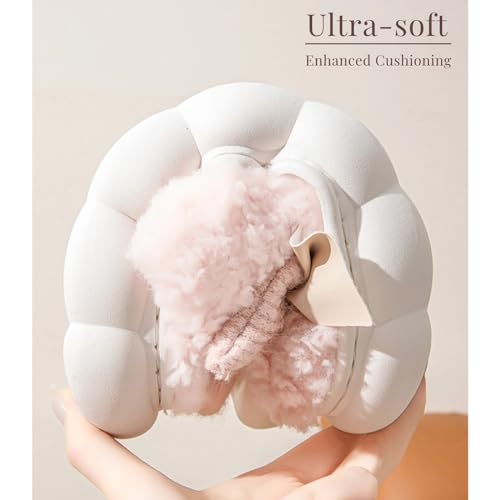 Women Bow Slipper for Home Bedroom Thick Sole Indoor Cute Fuzzy Footwear for Spring/Fall/Winter Holiday Season4