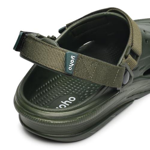 Image of YOHO Dual Hacker Clogs for Men & Boys | Waterproof Monsoon Footwear & Rainy Sandals | Adjustable Strap