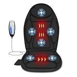 Snailax Back Massage with Heat, Massage Seat Cushion, Massage Chair Pad, 5 Massage Modes & 2 Heat Settings