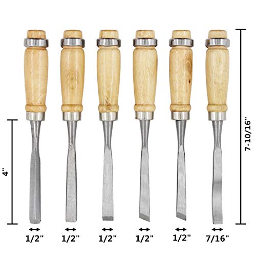 Profession CHISEL-698235 Al Wood Carving Chisel Set 12 Piece Lathe Sharp Woodworking Tools thumb #2