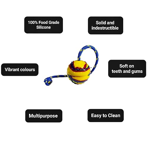 EQ K9 Dog Ball on a Rope, Durable Dog Training Ball for Exercise and Reward Throw & Fetch, Catch, Tug of War, Luring - Image 3