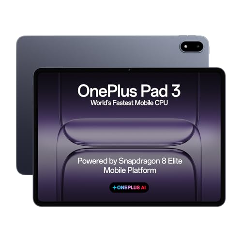 OnePlus Pad 3 World's Fastest Snapdragon 8 Elite Processor, 13.2" 3.4k Screen, 144Hz Adaptive Refresh Rate, 8 Speakers, AI, 12140 mAh Battery, 12 GB RAM + 256 GB ROM WiFi, Storm Blue view 1