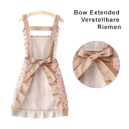 Zcbzbn Frauen KüChe SchüRze, Kochen KochschüRze Mit Taschen, Verstellbare Damen SchüRzen, Women'S Apron FüR Kirche, Haus, Restaurant, Cafe, Kochen, Backen
