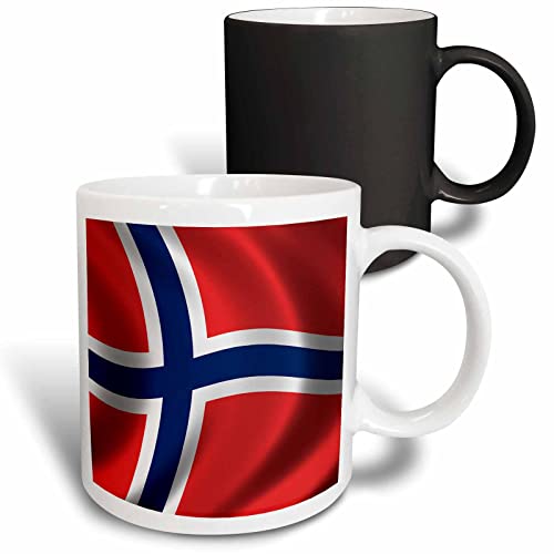 3dRose Flag of Bnorway Waving in Wind Country 11oz Magic Transforming Mug
