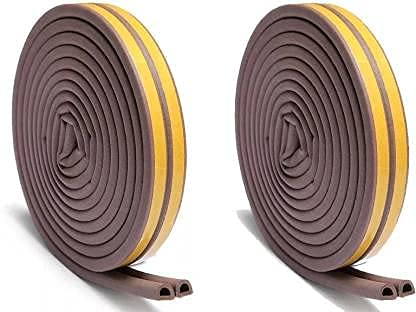 TONY STARK Window Sealing Strips, Door Sealing Strip for Home, Door soundproofing Self-Adhesive Gap Sealing EPDM Tape, Car Door Gap Sealer (6 Meter)(Brown) (2 X 3 M = 6 Meter) - Pack of 2 (B09C1QJ7G8) Amazon Price History, Amazon Price Tracker