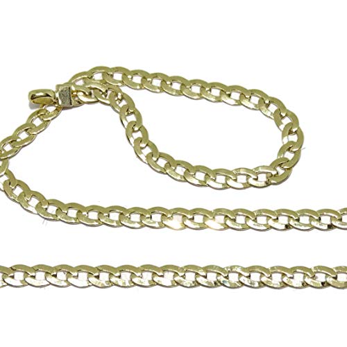 Cadena de oro macizo amarillo de 18k para hombre modelo barbada de 60cm de larga y 3.5 mm de ancha maciza, pesa 10.10 gr de oro de 18k. Cierre mosquetón para mayor seguridad.