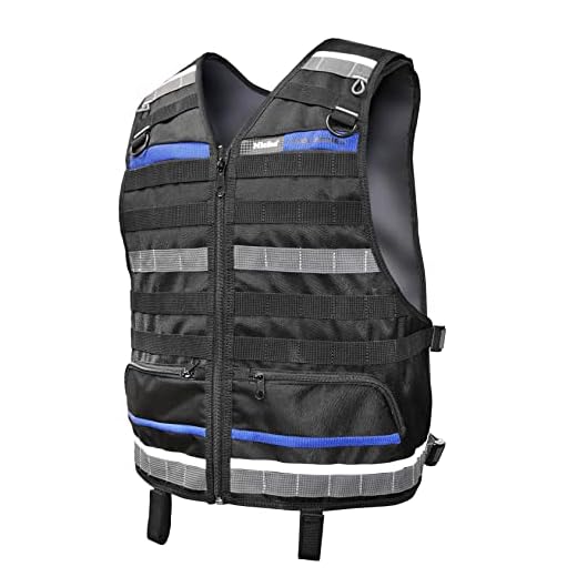Niche Workwear Tool Vest with Adjustable Strapes, Heavy Duty and Water-repellent Reflective Vest for Construction, Electricians, Plumber, Home Repair (TL-6201)