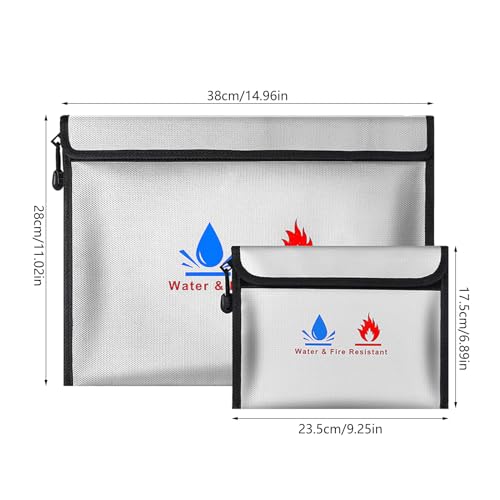 Bolsa para documentos contra agua protector de dinero efectivo archivos importantes casa 4