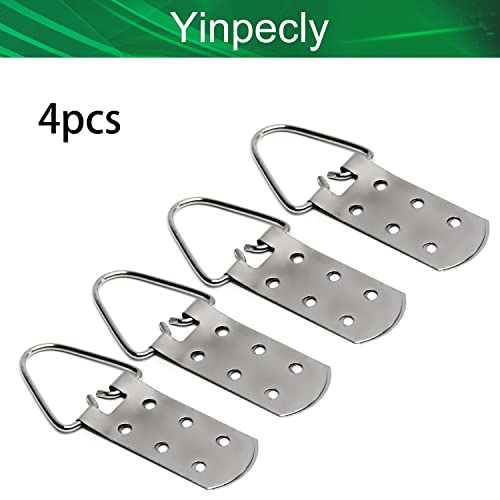 Image of D Ring Picture Hangers 105mm x 30mm Hardware Assortment Kit, for Home Decoration Hanging Clock Paintings Artwork Creative Picture Frame Photo Hanging Solutions Silver Tone 4pcs