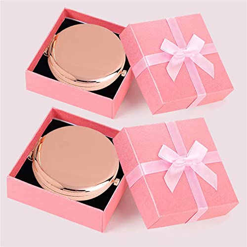Tuklye 2 Pieces Bonus Sister/Sisters By Heart Compact Makeup Mirror- Birthday Gifts For Women, Valentines Day Graduation Thanksgiving Sister Gifts, Festival, Christmas, (Rose Gold) #TOP5