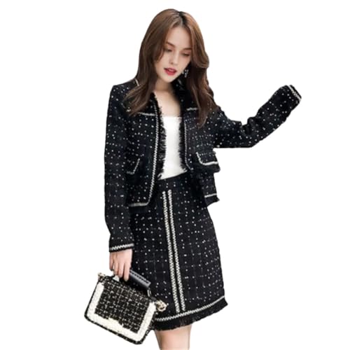 Women's Tweed Skirt 2 Piece Comfortable Design Niche Suits