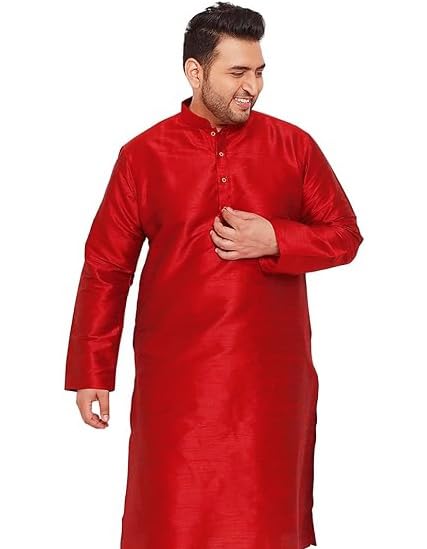 Rameshwaram Fabrics Men's Indian Kurta (Only) Shirt, Suitable with Dhoti Pajama Trouser, Gift4