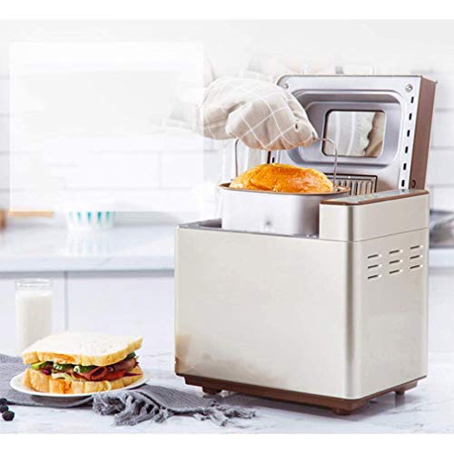 Brotbackautomat Backmeister mit Automatische Zutatenbox, 25 Programme, Edelstahl Bread Maker Vollautomatische für 500-1000g mit 13 Stunden
