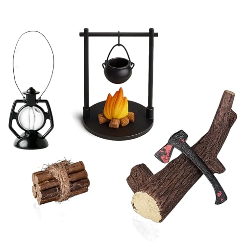 Wichtel Zubehör, Mini Lagerfeuer Wichtelzubehör, Miniatur Wichtel...