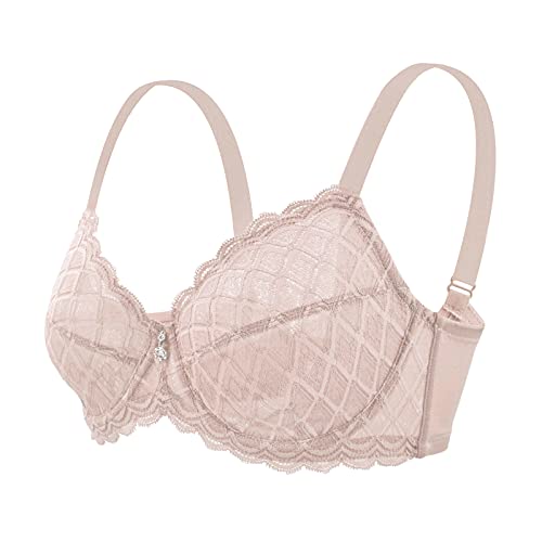 Hsia Full Coverage Bra, Minimizer Unlined Underwire Bras For Women, Unpadded Plus Size Minimizer Bra Light Beige #TOP4